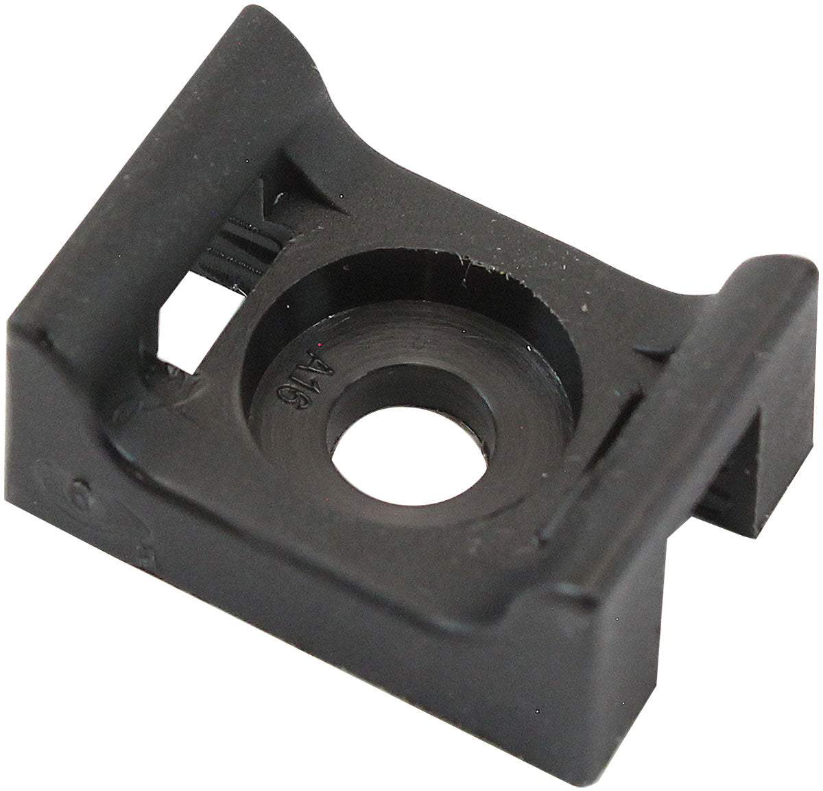 Cable Tie Screw Mount 17.6mm x 12.9mm - 25 Pack   Nylon 66 Material, Black Colour