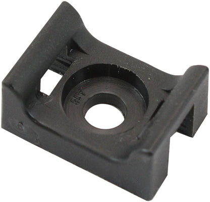 Cable Tie Screw Mount 17.6mm x 12.9mm - 25 Pack   Nylon 66 Material, Black Colour