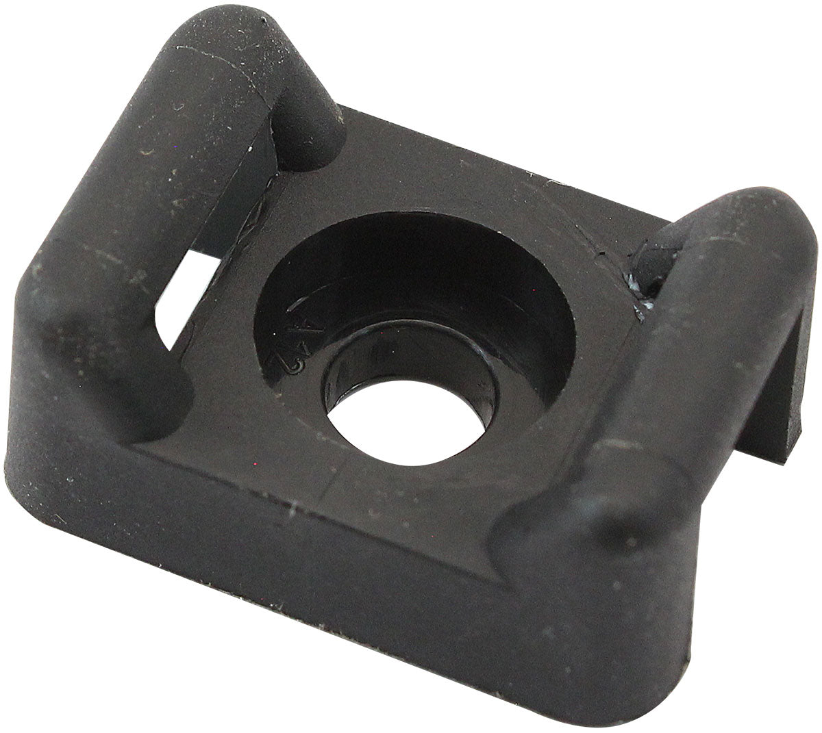 Cable Tie Screw Mount 21.3mm x 15.3mm - 100 Pack   Nylon 66 Material, Black Colour
