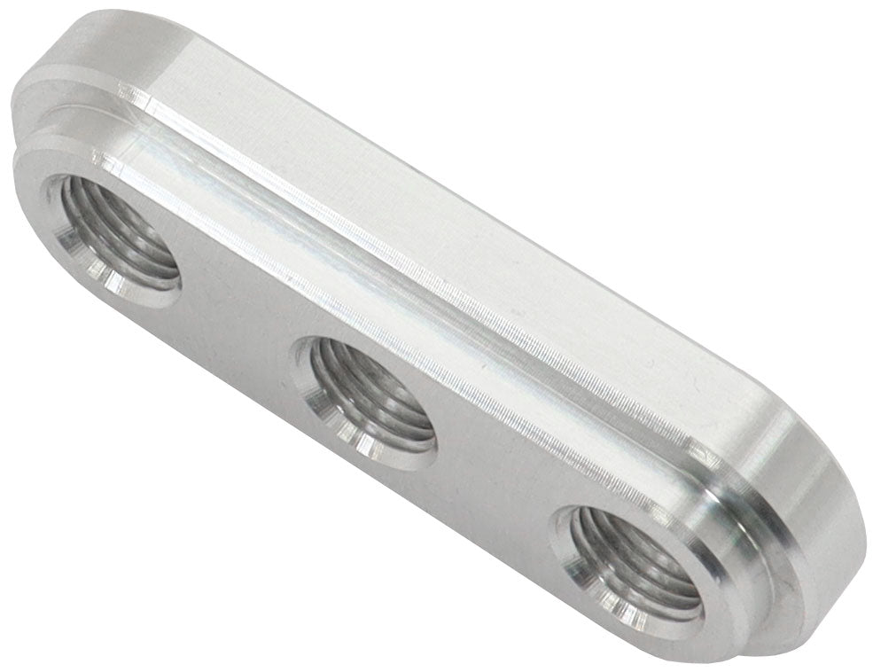 Weld-In Alloy Plate  with 3 x 1/8" NPT Female Ports
