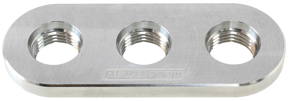 Weld-In Alloy Plate  with 3 x -6 ORB Female Ports