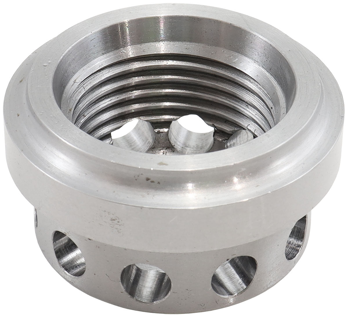 Aeroflow Steel Vented Weld-On Female -12ORB Bung  Baffled Weld-On Fitting