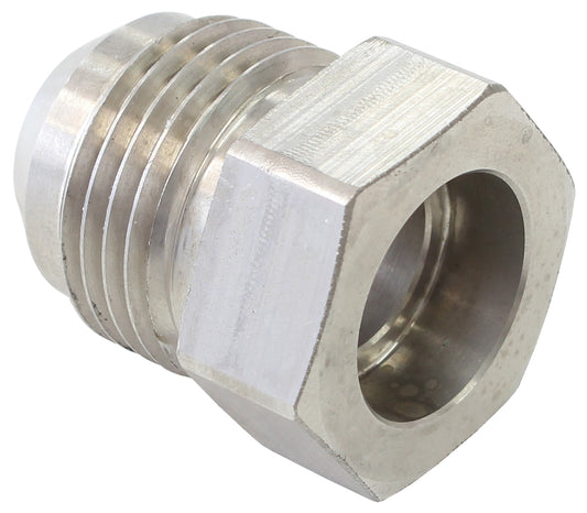 Weld-On Stainless Steel Male Hex -6AN Fitting   Suits 3/8" Hardline
