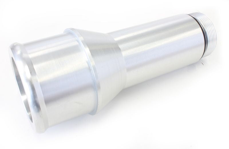 Radiator Hose Adapters - Silver   1.75" O.D., 4.5" Length, 1-1/4"-20 thread, fits most electric water pumps